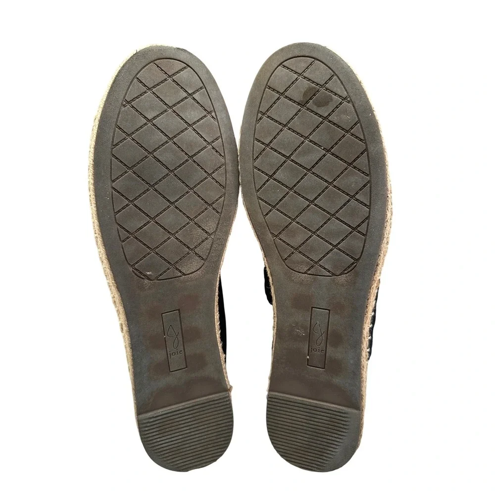 Joie Cara Platform Espadrille Black Canvas Slip On Comfort Shoe Women's‎ Sz 10M